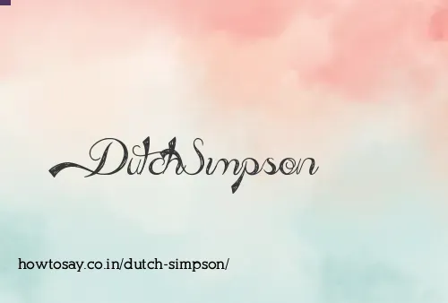 Dutch Simpson