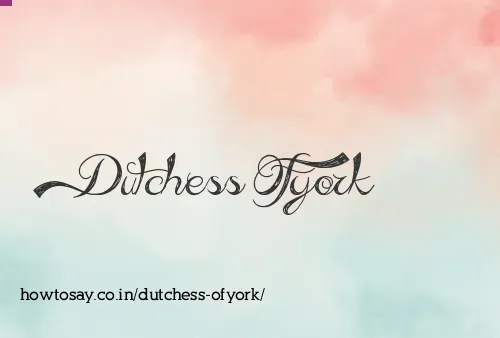 Dutchess Ofyork