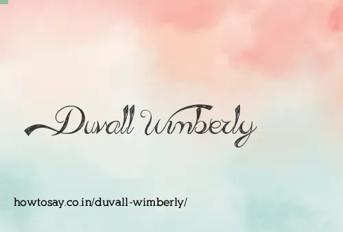 Duvall Wimberly