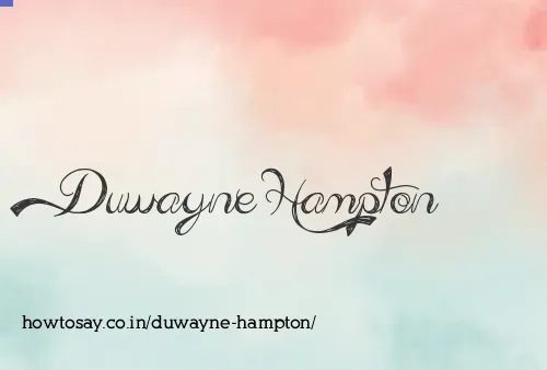 Duwayne Hampton