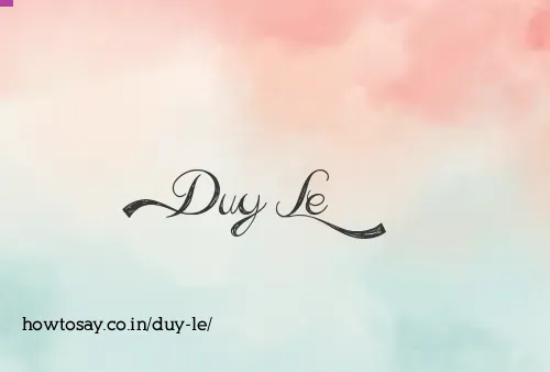 Duy Le