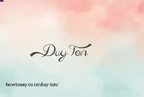 Duy Ton