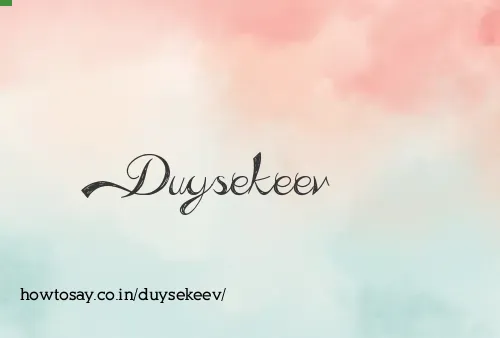 Duysekeev