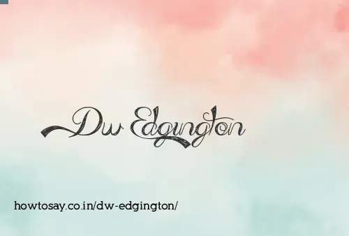 Dw Edgington