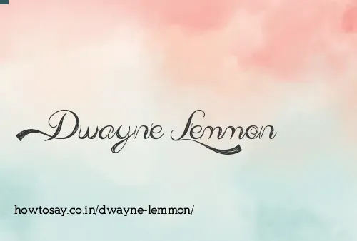 Dwayne Lemmon