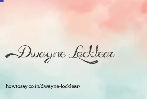 Dwayne Locklear