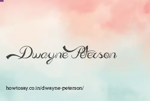 Dwayne Peterson