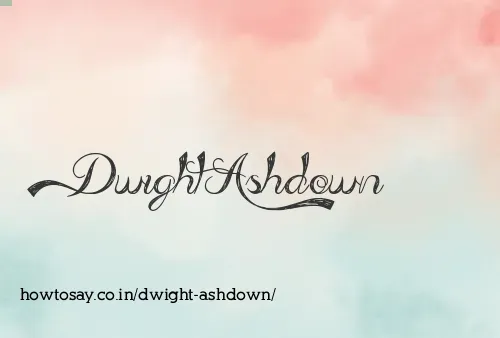 Dwight Ashdown