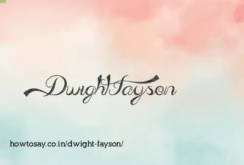 Dwight Fayson