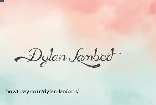 Dylan Lambert