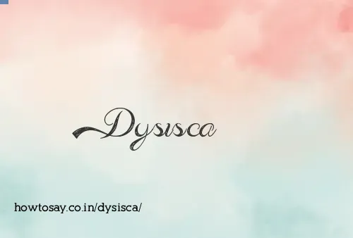 Dysisca