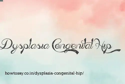 Dysplasia Congenital Hip