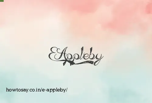 E Appleby
