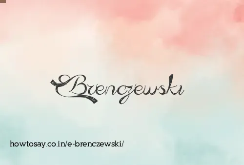 E Brenczewski