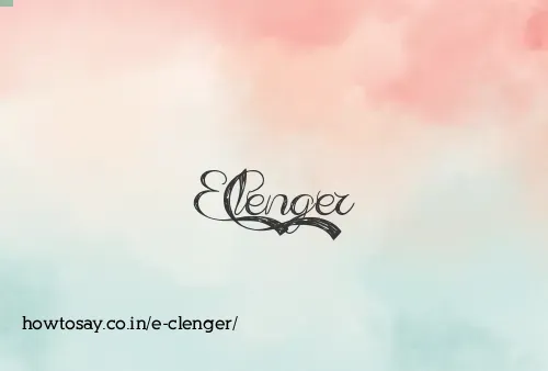 E Clenger