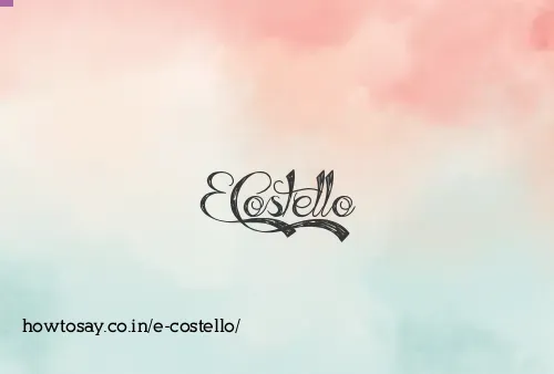 E Costello