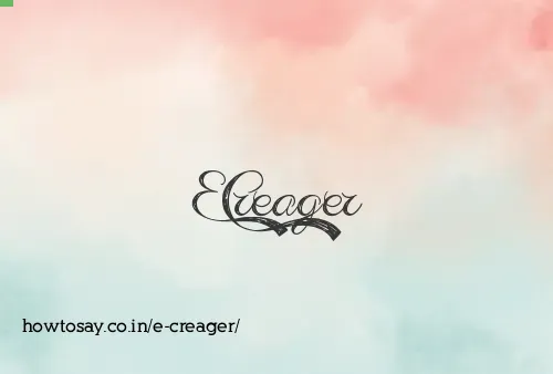 E Creager