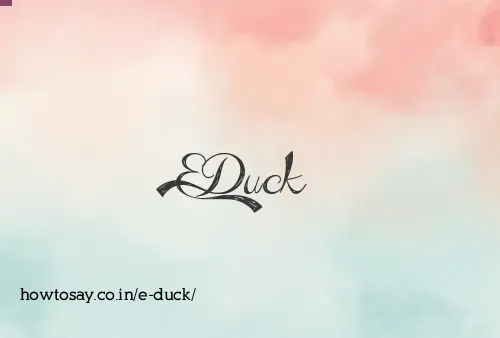 E Duck