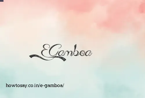 E Gamboa