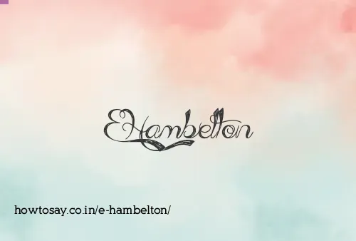 E Hambelton