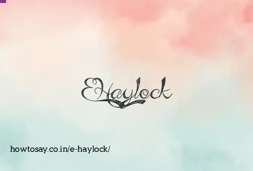 E Haylock