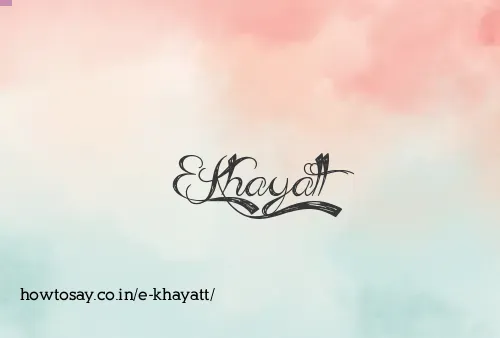 E Khayatt