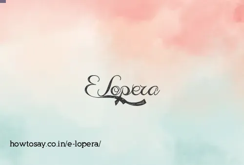 E Lopera
