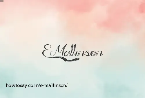 E Mallinson