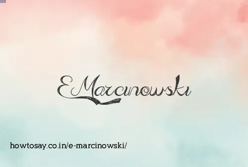 E Marcinowski