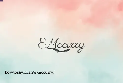 E Mccurry