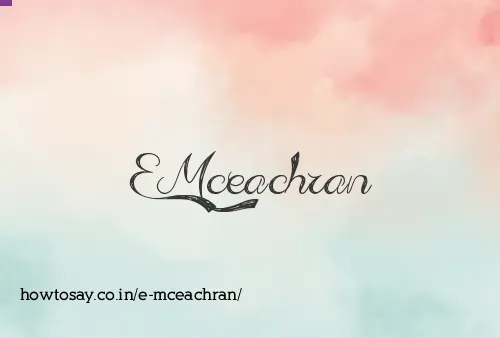 E Mceachran