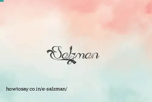 E Salzman
