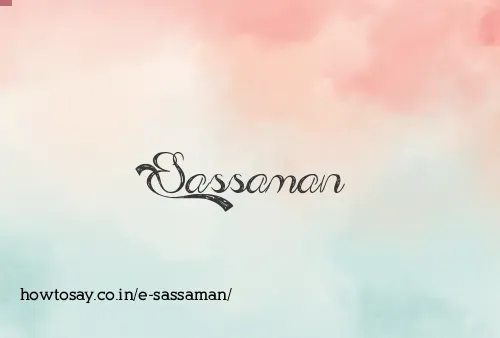 E Sassaman