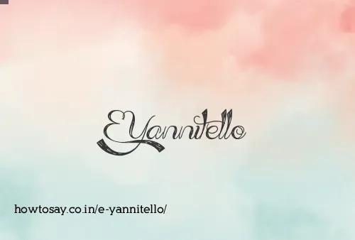 E Yannitello