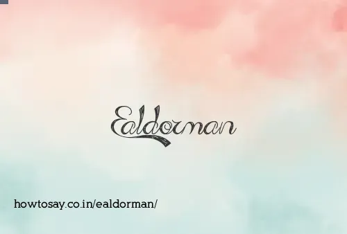 Ealdorman