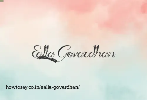 Ealla Govardhan