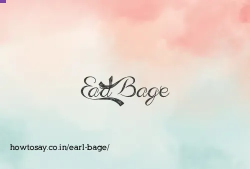 Earl Bage