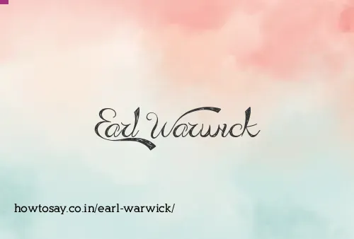 Earl Warwick