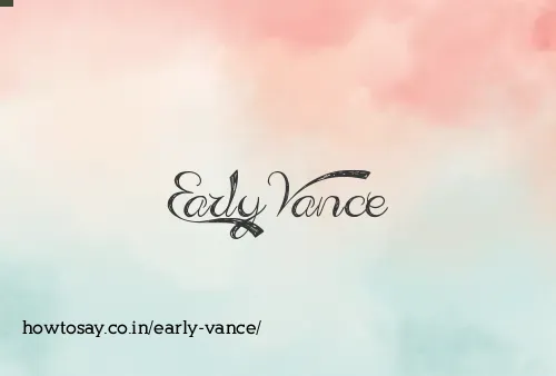 Early Vance