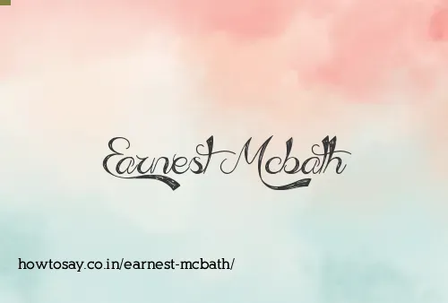 Earnest Mcbath