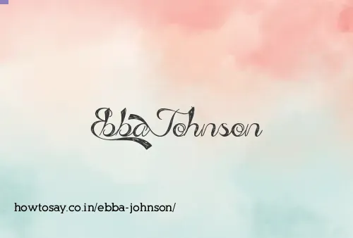 Ebba Johnson