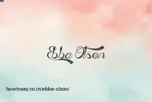 Ebba Olson