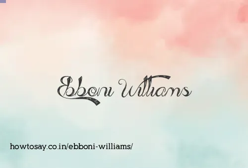 Ebboni Williams