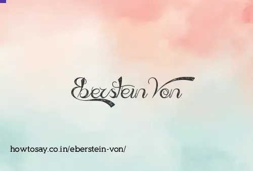 Eberstein Von