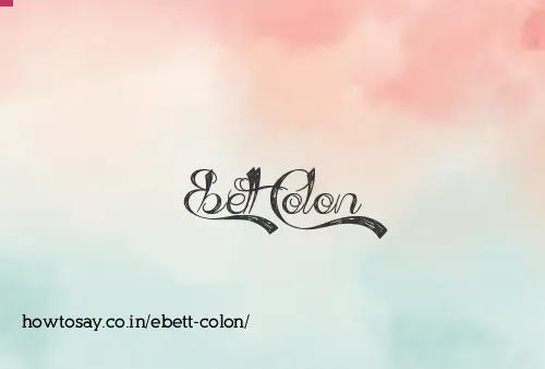 Ebett Colon