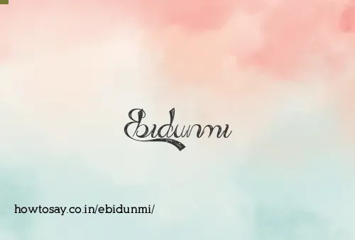 Ebidunmi
