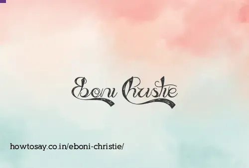 Eboni Christie
