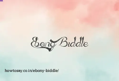 Ebony Biddle