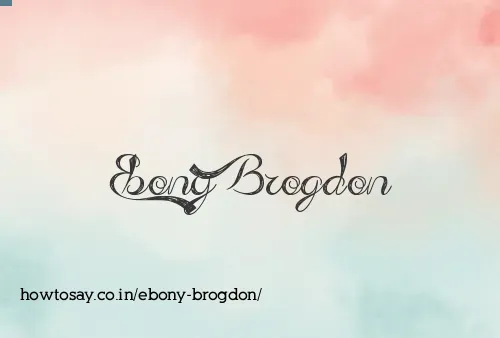 Ebony Brogdon