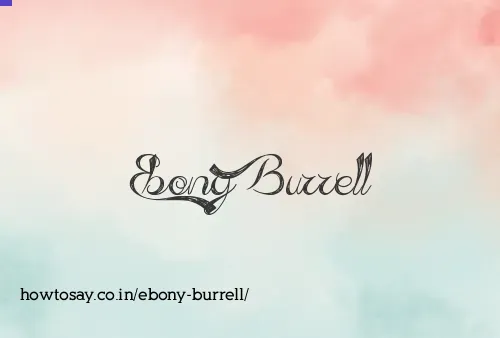 Ebony Burrell